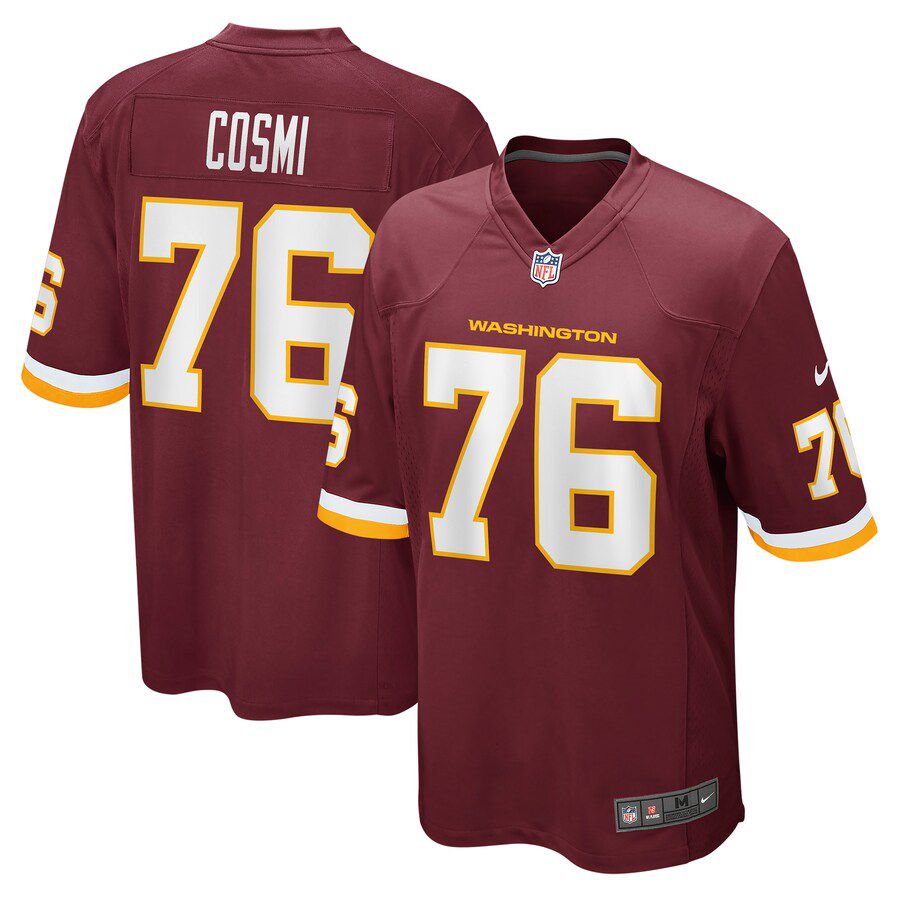 Men Washington Redskins #76 Sam Cosmi Nike Burgundy Game NFL Jersey->washington redskins->NFL Jersey